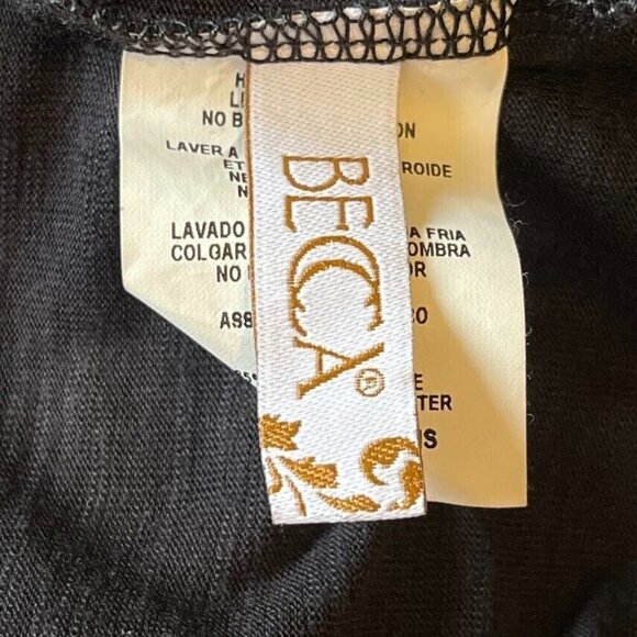 Becca Sleeveless Jumpsuit Boho Slub Knit Scoop Neck Sexy Pockets Swim Cover M - Picture 7 of 8